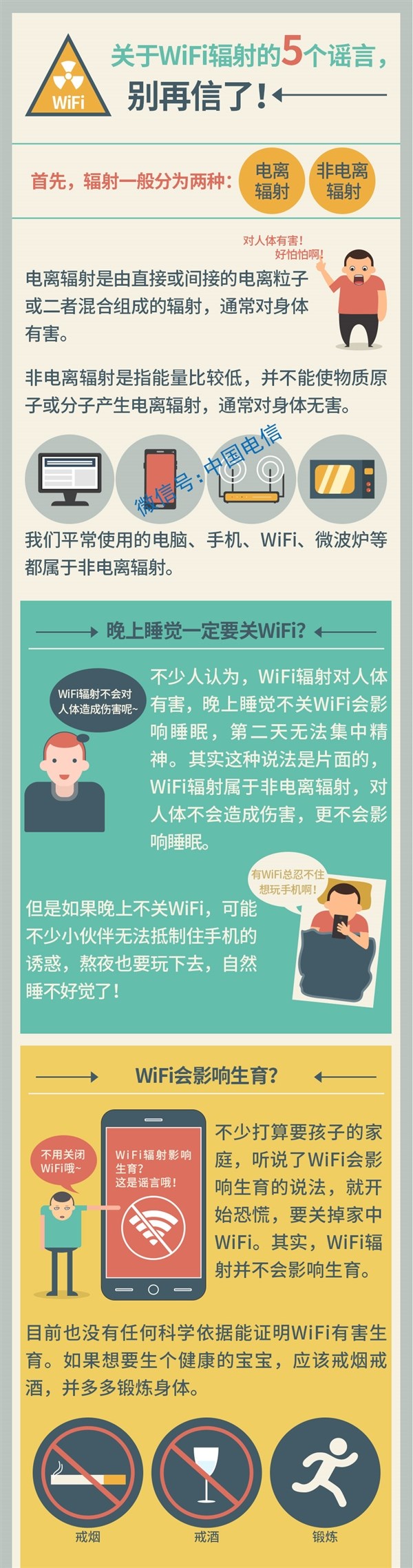 WiFi輻射影響睡眠、不利生育？中國電信科普關(guān)于WiFi輻射的5個(gè)謠言