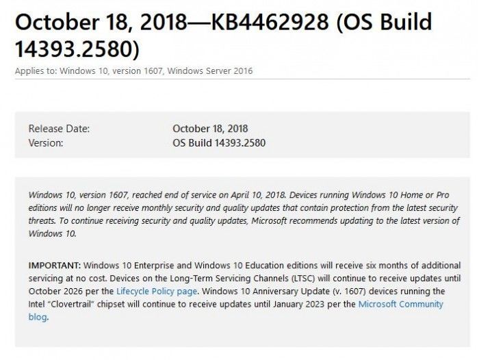 三大Win10功能更新獲累積更新,修復大量BUG