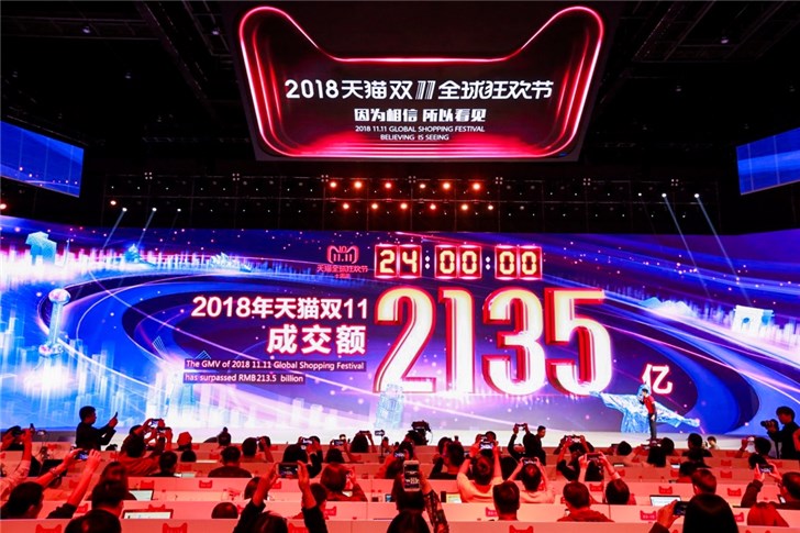 十年天貓雙11完美收官,成交額2135億!